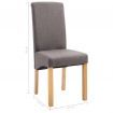 Dining Chairs 4 pcs Taupe Fabric