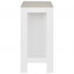 Bar Table with Shelf White 110x50x103 cm