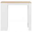 Bar Table with Shelf White 110x50x103 cm