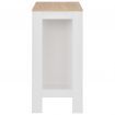 Bar Table with Shelf White 110x50x103 cm