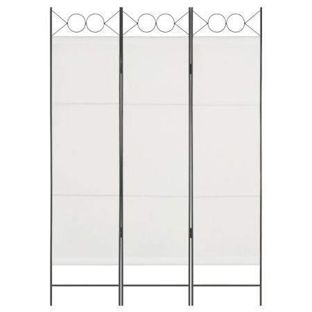 3-Panel Room Divider White 120x180 cm