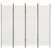 4-Panel Room Divider White 200x180 cm