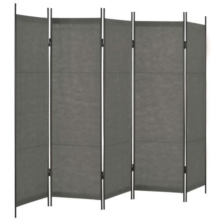 5-Panel Room Divider Anthtracite 250x180 cm