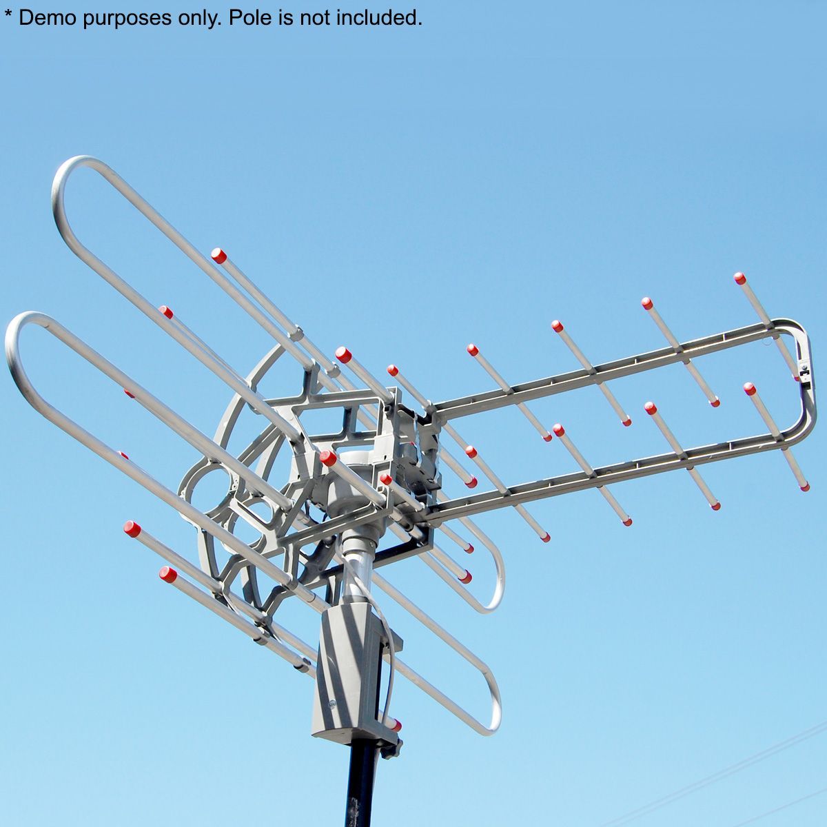 Outdoor Remote Controlled Rotating UHF & VHF TV Antenna Aerial - Crazy 