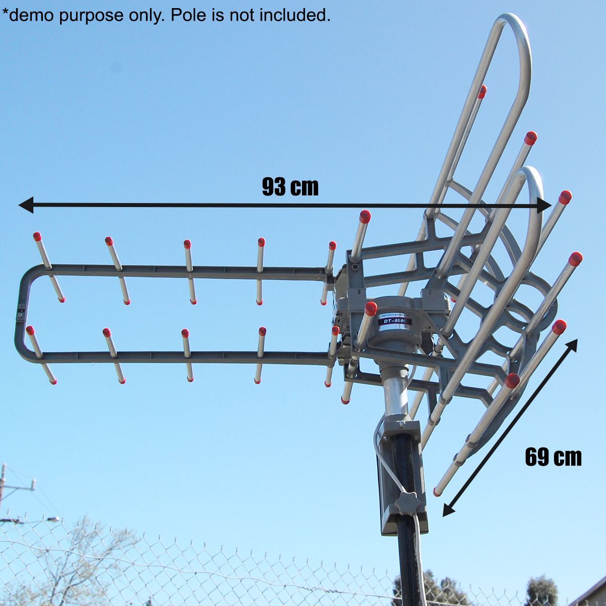 Outdoor Remote Controlled Rotating UHF & VHF TV Antenna Aerial Crazy