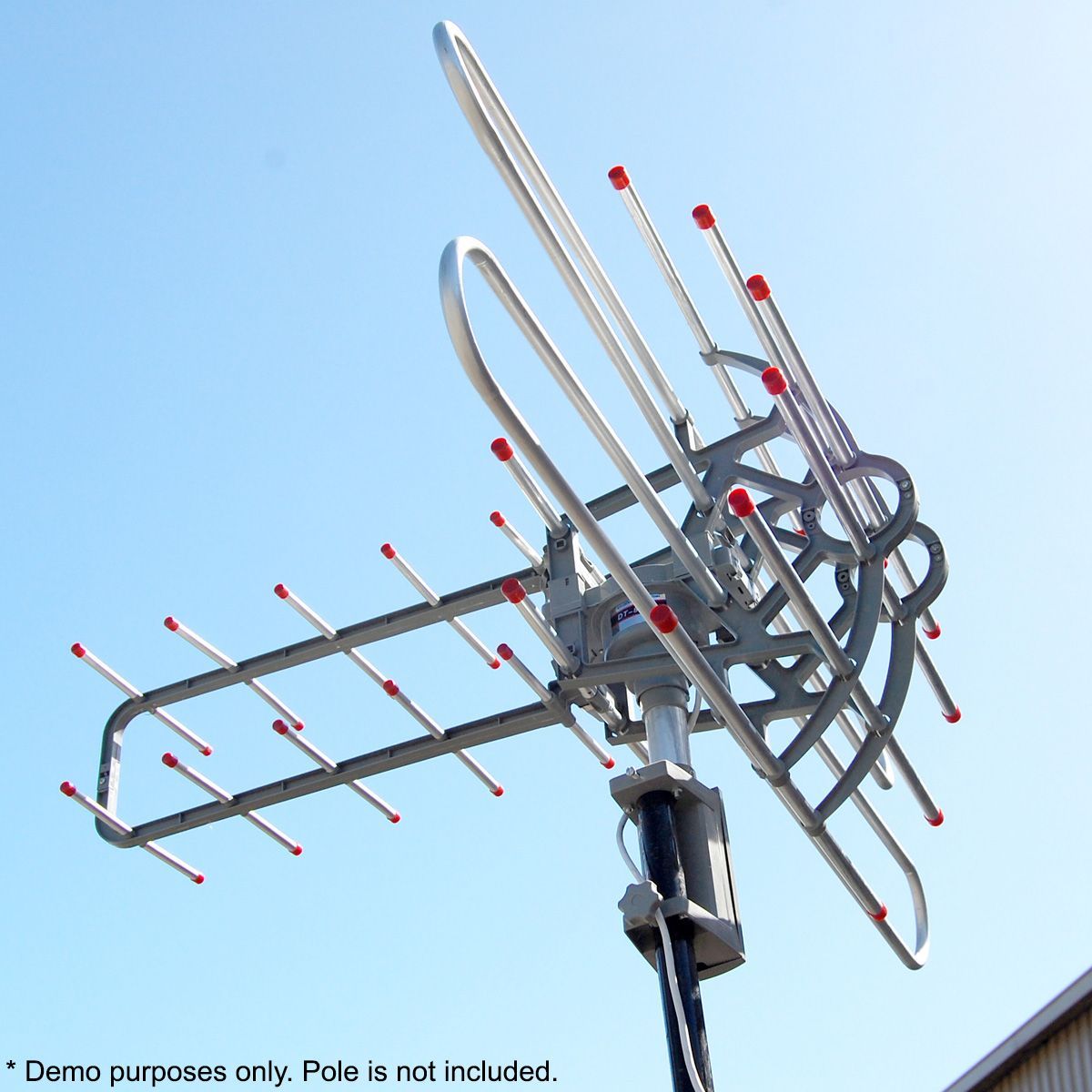 Outdoor Remote Controlled Rotating UHF & VHF TV Antenna Aerial - Crazy ...