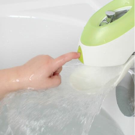 Boon Flo Water Deflector and Protective Faucet Cover with Bubble Bath Dispenser,Green 
