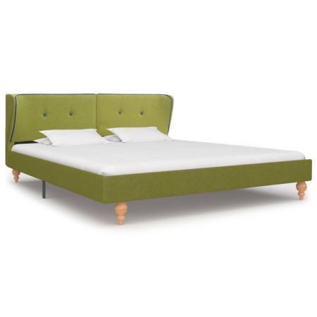 Bed Frame Green Fabric 153x203 Cm Queen, Green Queen Bed