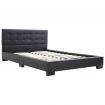 Bed Frame Black Faux Leather 106x203 cm  King Single