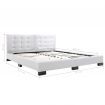 Bed Frame White Faux Leather 153x203 cm  Queen