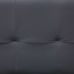 Sofa Bed with Two Pillows Grey Faux Leather