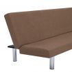 Sofa Bed Brown Polyester