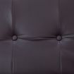 Sofa Bed with Armrest Brown Faux Leather