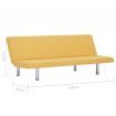 Sofa Bed Yellow Polyester