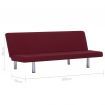 Sofa Bed Wine Red Polyester