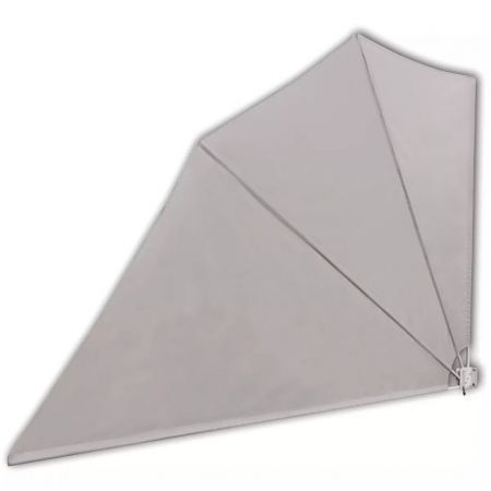 Collapsible Terrace Side Awning Cream 160x240 cm