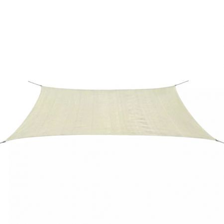 Sunshade Sail HDPE Rectangular 4x6 m Cream