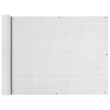 Balcony Screen HDPE 90x600 cm White