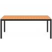 Garden Dining Table WPC Aluminium 185x90x74 cm Brown