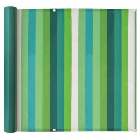 Balcony Screen Oxford Fabric 75x600 cm Stripe Green