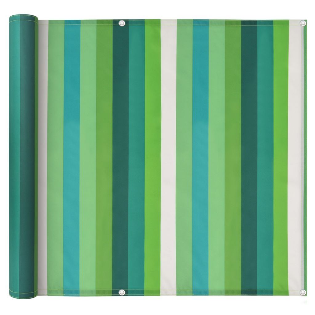 Balcony Screen Oxford Fabric 75x600 cm Stripe Green