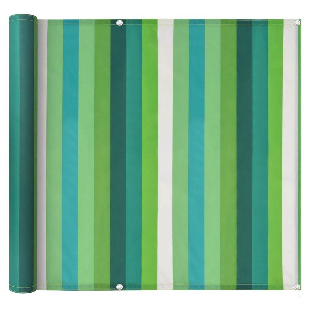 Balcony Screen Oxford Fabric 90x400 cm Stripe Green