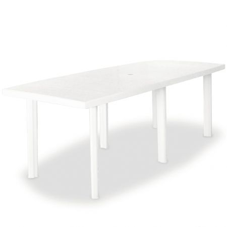 Garden Table 210x96x72 cm Plastic White