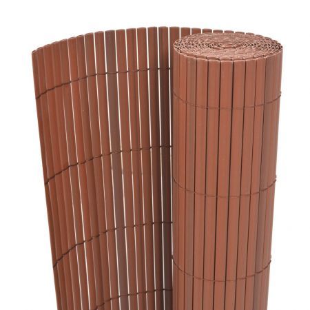 Double-Sided Garden Fence 90x300 cm Brown