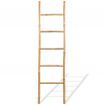 Towel Ladder with 5 Rungs Bamboo 150 cm