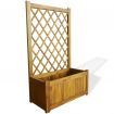 Garden Planter with Trellis Solid Acacia Wood