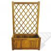 Garden Planter with Trellis Solid Acacia Wood