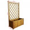 Garden Planter with Trellis Solid Acacia Wood