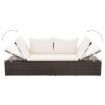 Garden Bed Brown 195x60 cm Poly Rattan