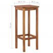 Bar Table and Chair Set 3 Pieces Solid Acacia Wood