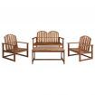 4 Piece Outdoor Lounge Set Solid Acacia Wood