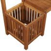 Garden Planter with Bench and Trellis Solid Acacia Wood