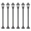 Garden Post Lights 6 pcs E27 110 cm Aluminium Bronze