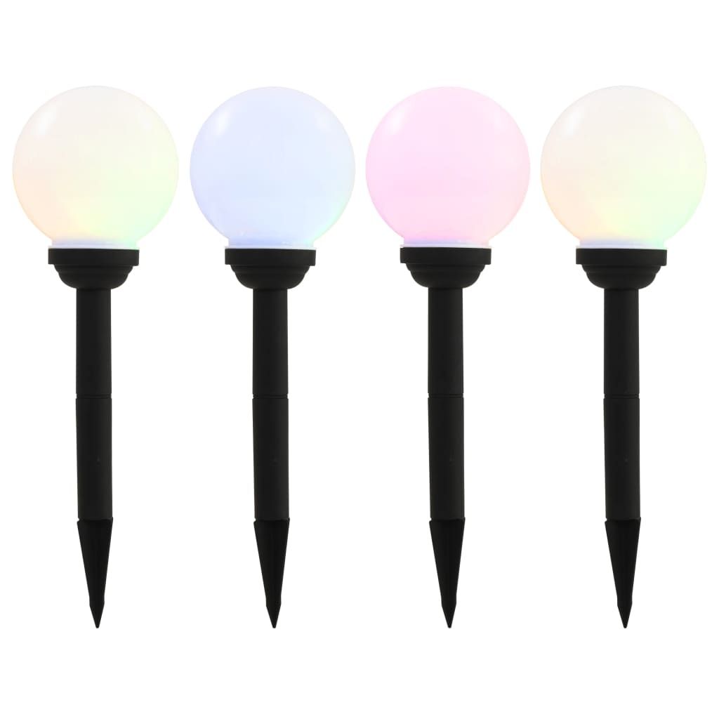 Outdoor Solar Lamps 4 pcs LED Spherical 15 cm RGB