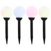 Outdoor Solar Lamps 4 pcs LED Spherical 15 cm RGB