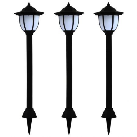 Outdoor Solar Lamps 3 pcs LED Black