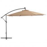 Cantilever Umbrella with Aluminium Pole 350 cm Taupe