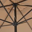 Outdoor Parasol with Metal Pole 300x200 cm Taupe