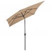 Outdoor Parasol with Metal Pole 300x200 cm Taupe