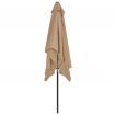 Outdoor Parasol with Metal Pole 300x200 cm Taupe