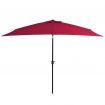 Outdoor Parasol with Metal Pole 300x200 cm Bordeaux Red