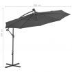 Cantilever Umbrella LED Lights and Steel Pole 300cm Anthracite