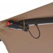 Cantilever Umbrella with LED Lights and Steel Pole 300 cm Taupe