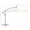 Cantilever Umbrella with LED Lights and Metal Pole 350 cm Sand