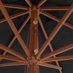 Outdoor Parasol with Wooden Pole 350 cm Anthracite