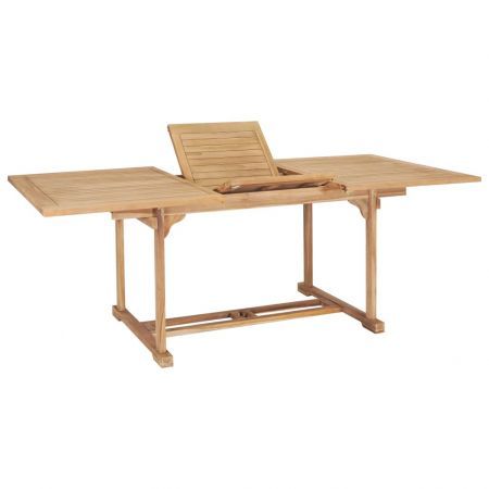 Extending Dining Table 150-200x100x75 cm Solid Teak Wood